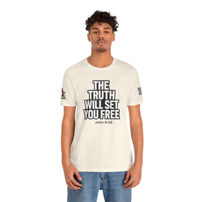 The Truth Will Set You Free Graphic T-Shirt | John 8:32 Christian Tee | Faith Streetwear Shirt