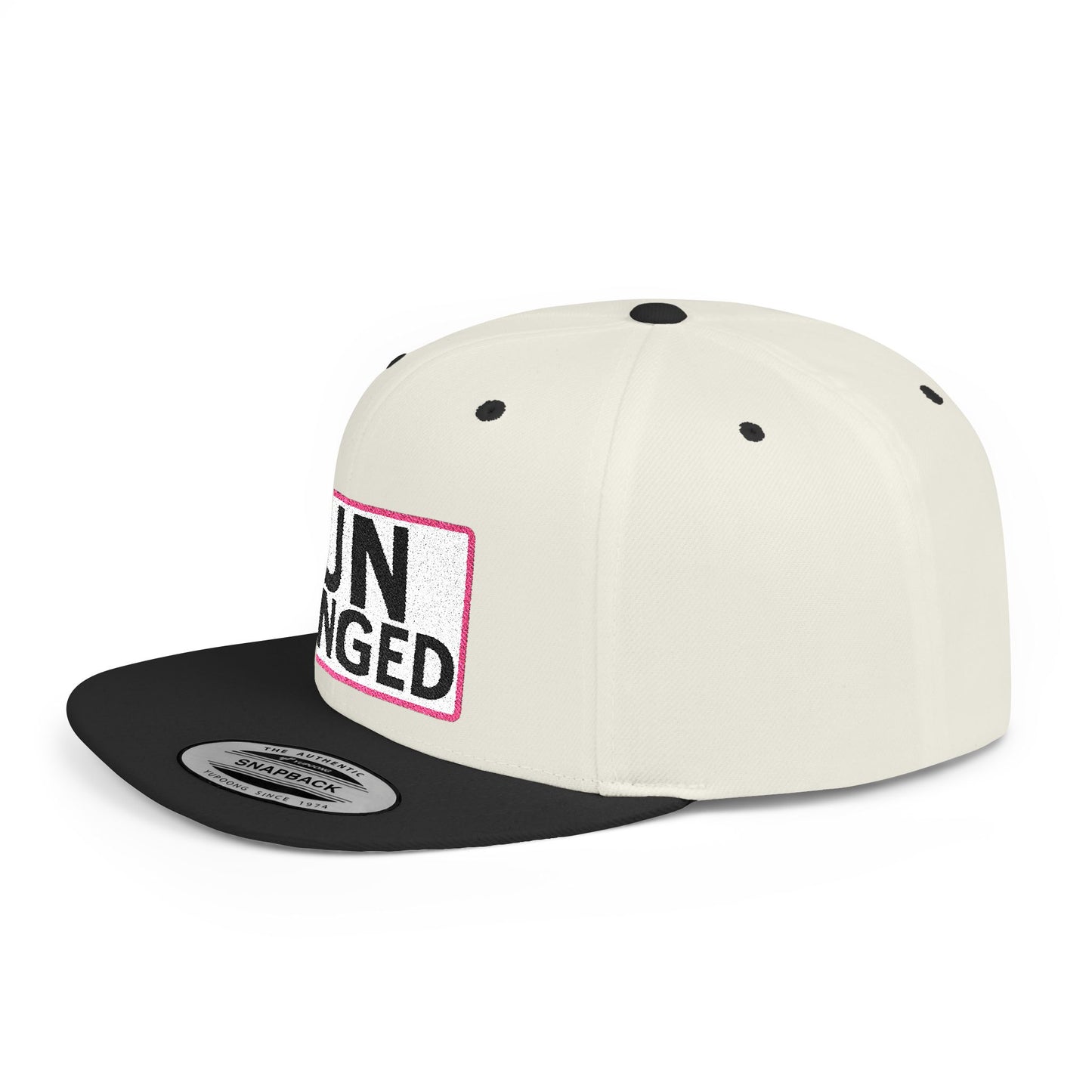 UNHINGED Embroidered Snapback Hat | Funny Statement Cap | Bold Streetwear Flat Bill | Dark Humor Gift