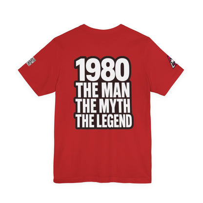1980 The Man The Myth The Legend Graphic T-Shirt | 1980 Birthday Tee | Vintage Legend Shirt