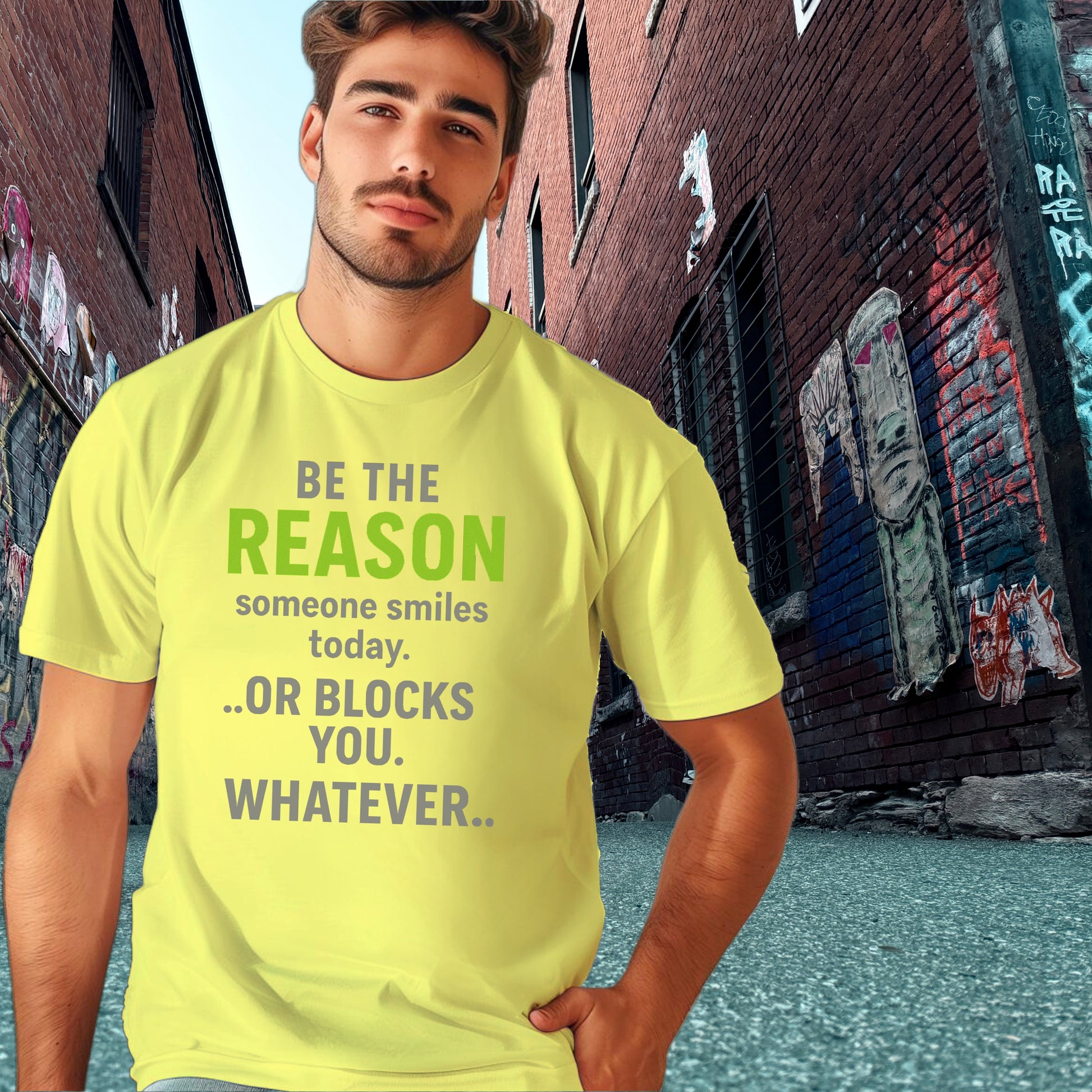 Be the Reason Someone Smiles Today Blocks You Shirt