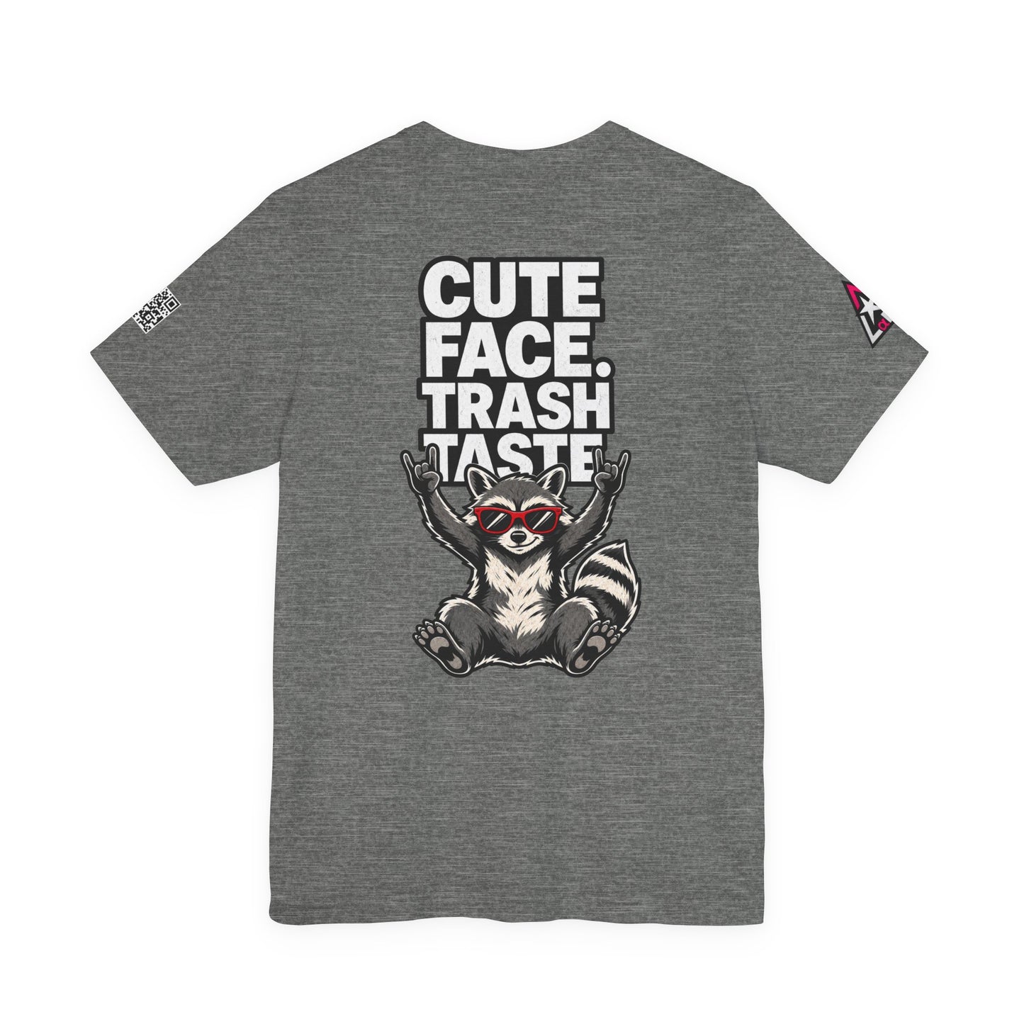 Cute Face, Trash Taste – Funny Raccoon Graphic Tee