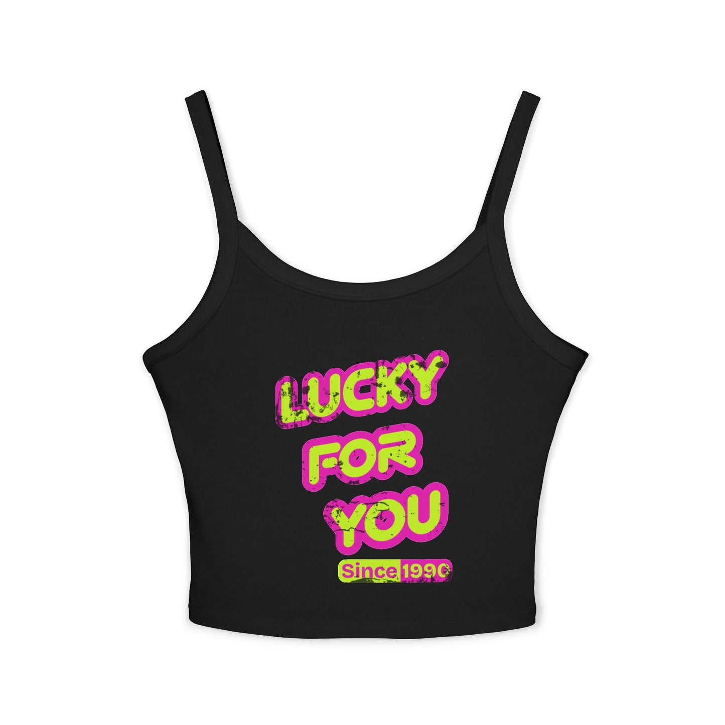 LUCKY FOR YOU SINCE 1990 | Vintage Spaghetti tank | Retro Streetwear