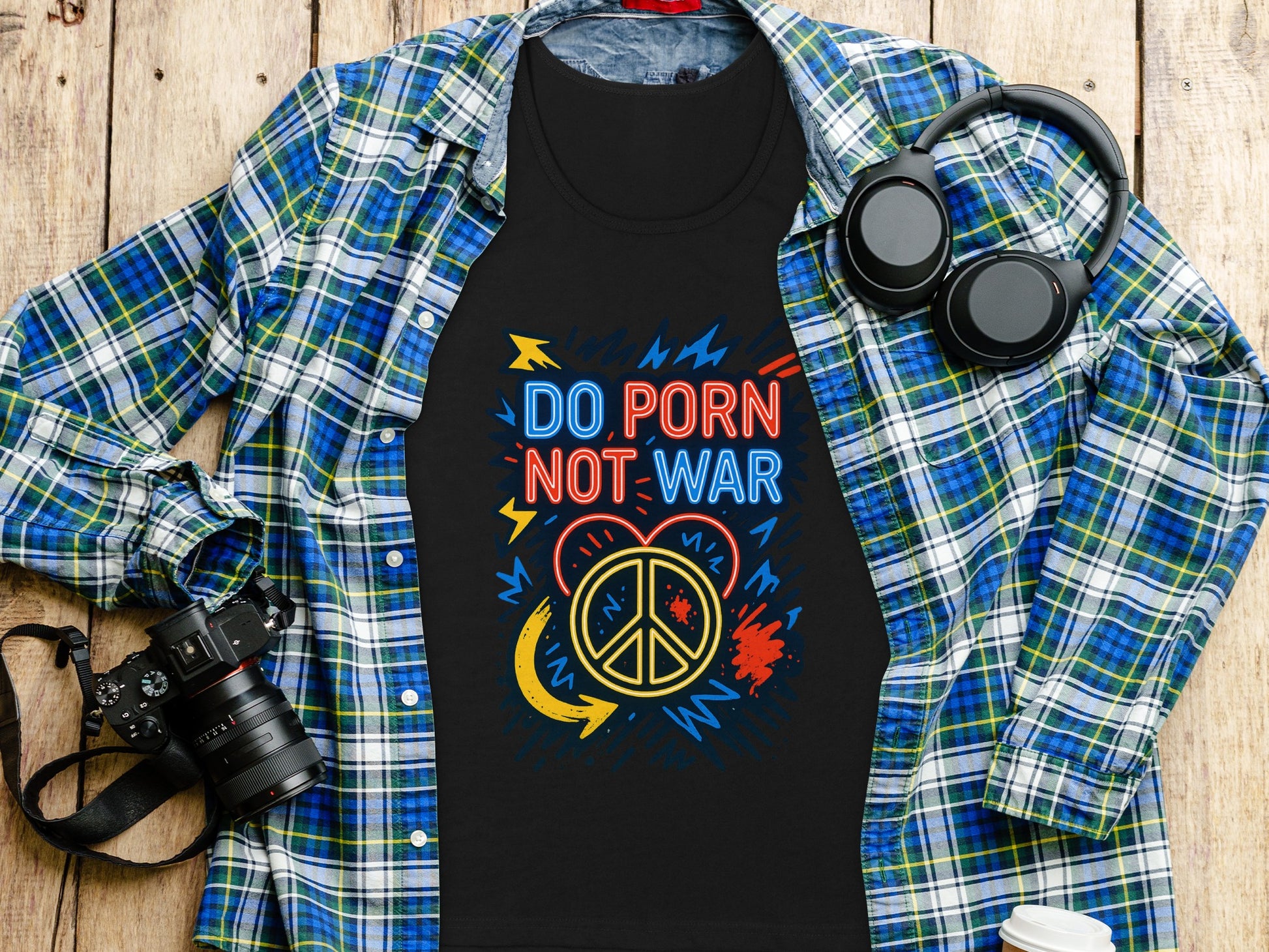 Do Porn Not War Graphic T-shirt Product Type
