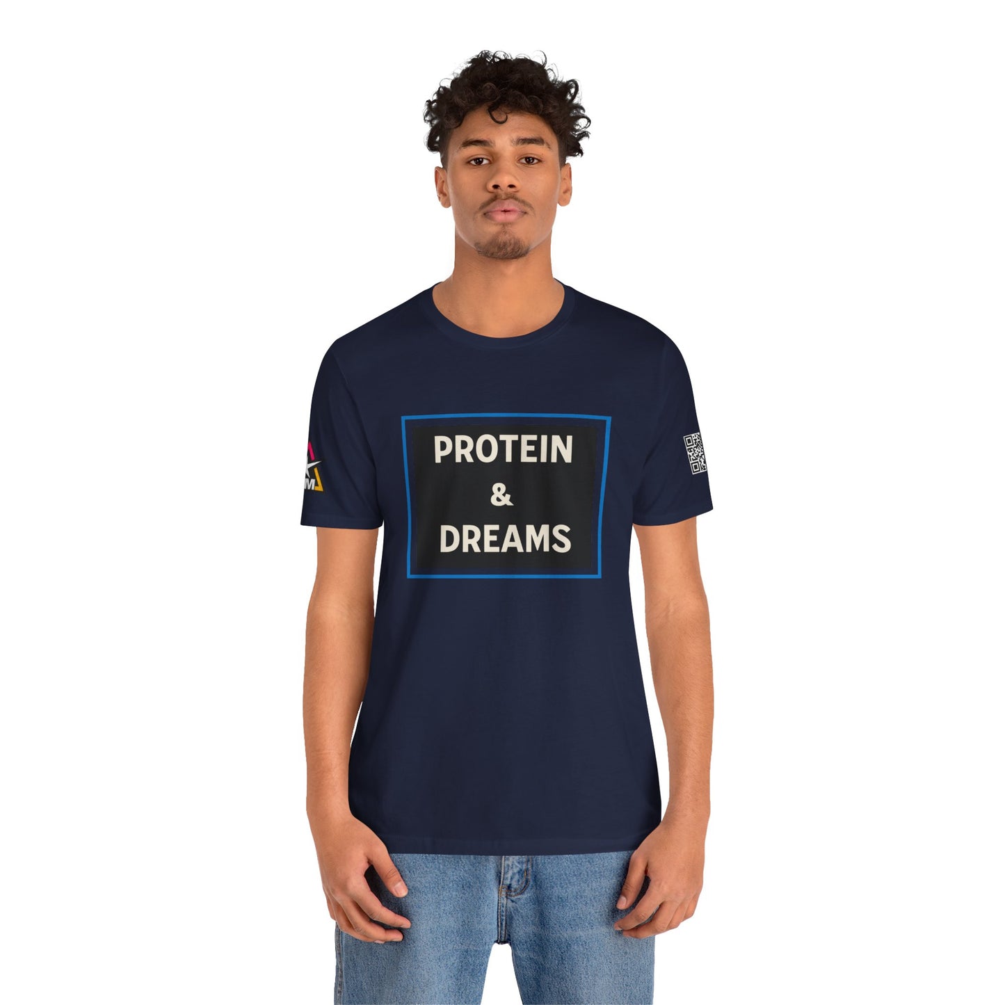 Protein & Dreams Graphic T-Shirt | Fitness Streetwear Tee | Gym Lifestyle Shirt
