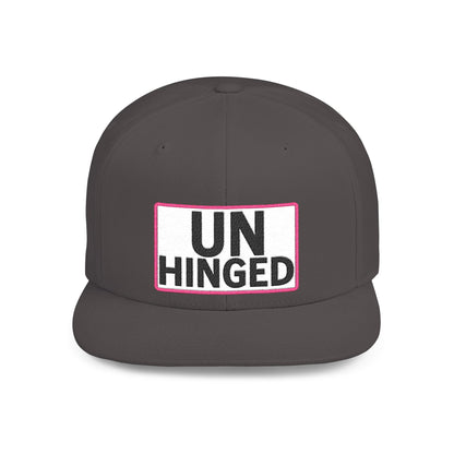 UNHINGED Embroidered Snapback Hat | Funny Statement Cap | Bold Streetwear Flat Bill | Dark Humor Gift