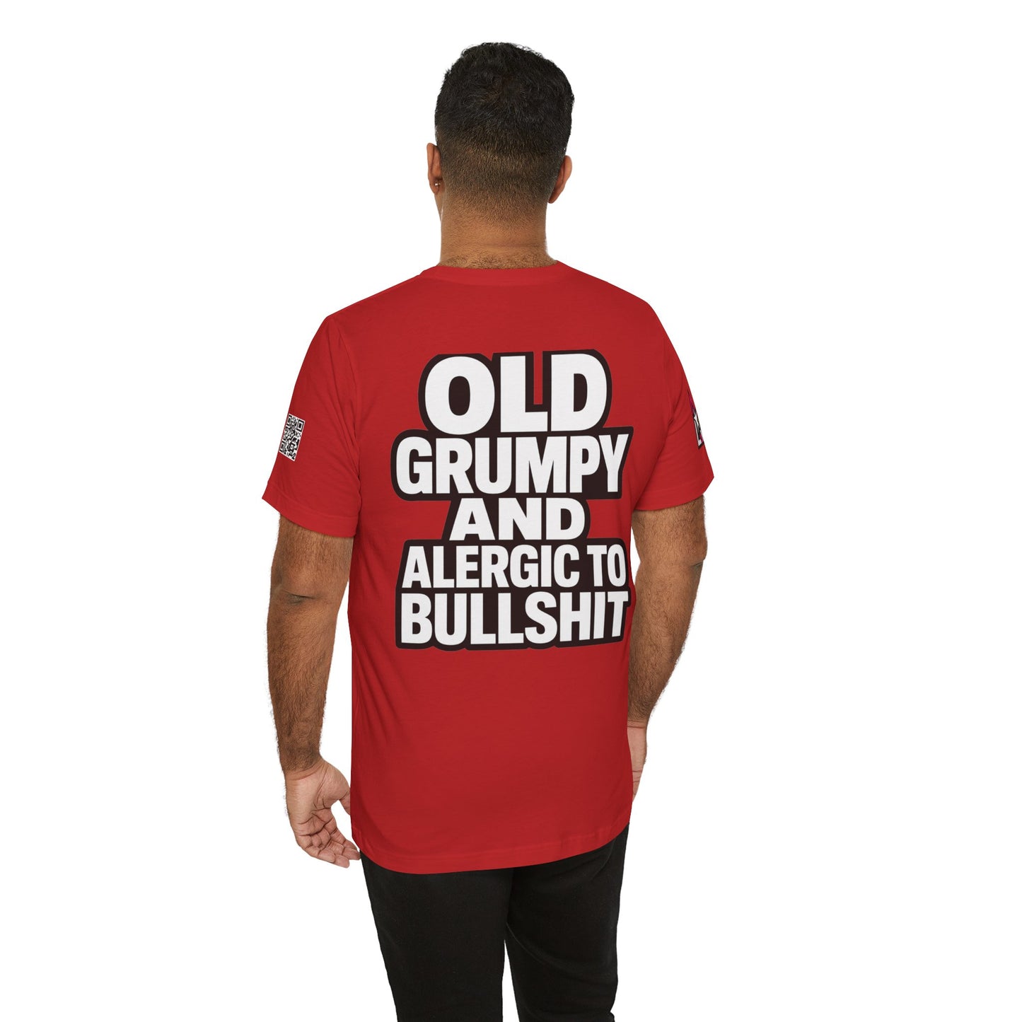 Old Grumpy & Allergic to Bullshit Graphic T-Shirt | Funny Sarcastic Tee