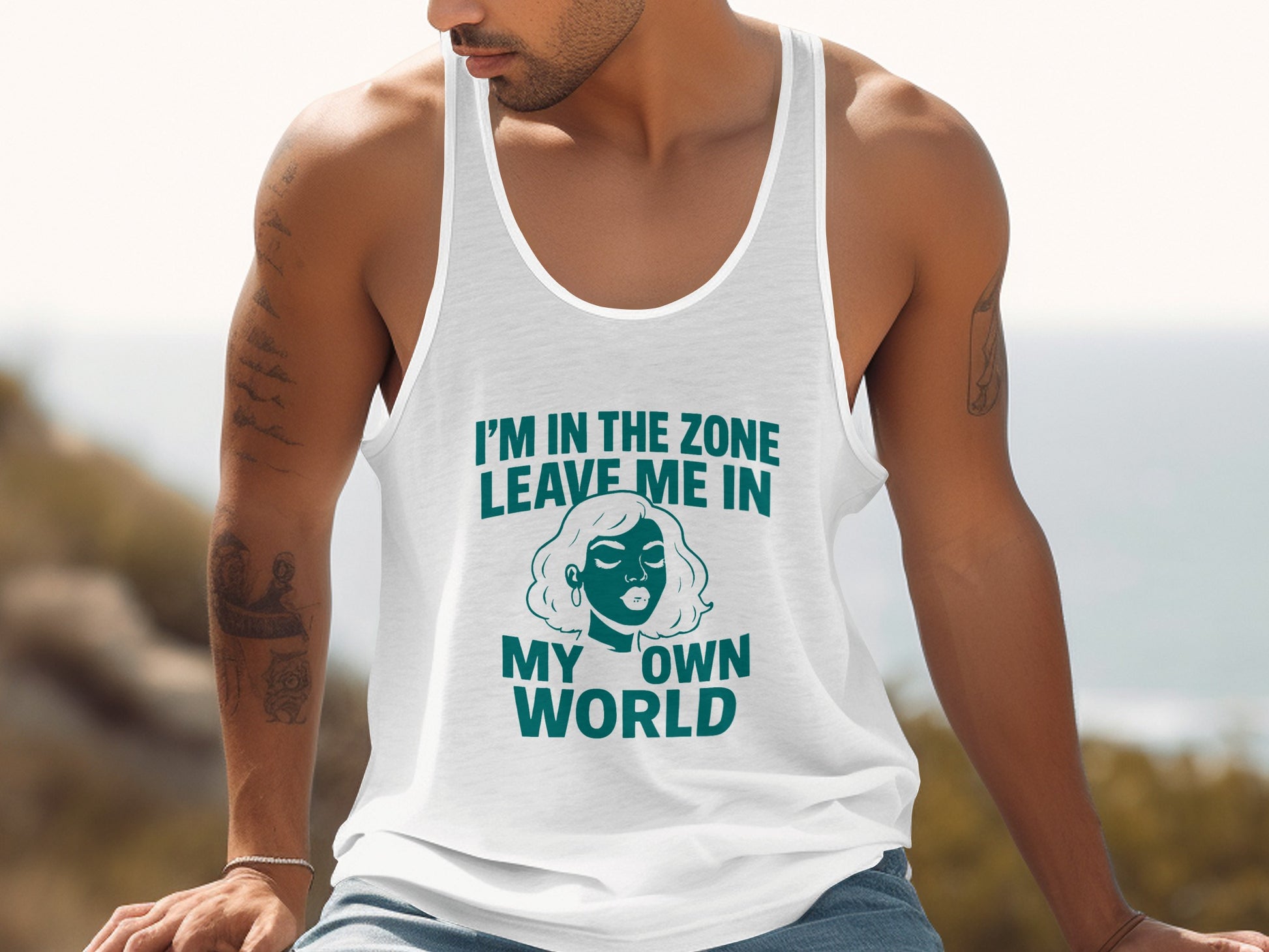 Leave Me In My Own World Design Tank Top Product