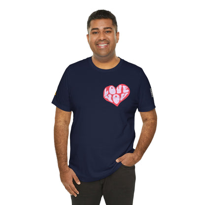 Love You Graphic T-Shirt | Heart Graphic Tee | Cute Retro Streetwear Shirt