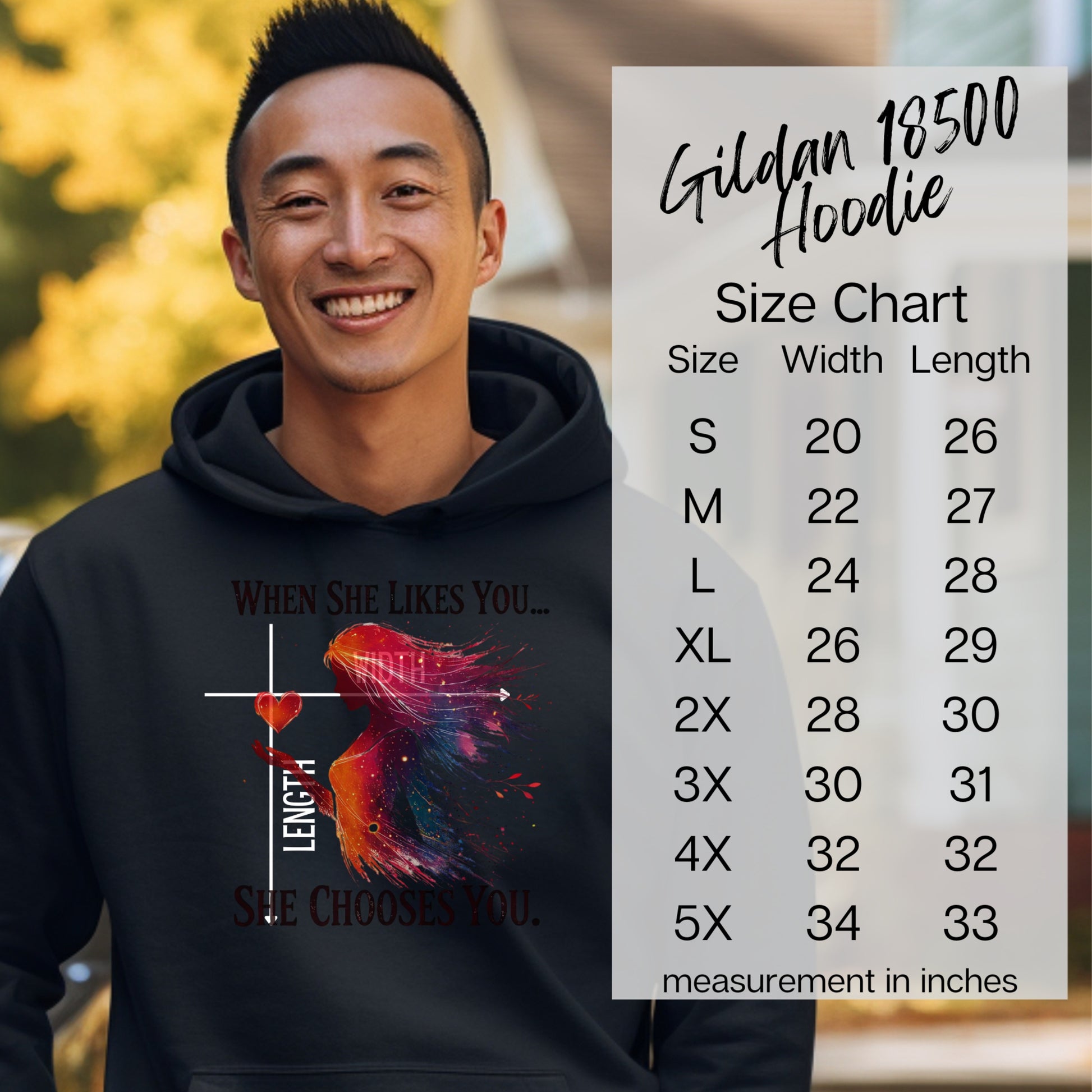 Unique Colorful Wolf Design on Gildan 18500 Hoodie product type