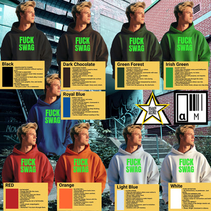 Bold and Colorful Fuck Swag Hoodie in Multiple Shades