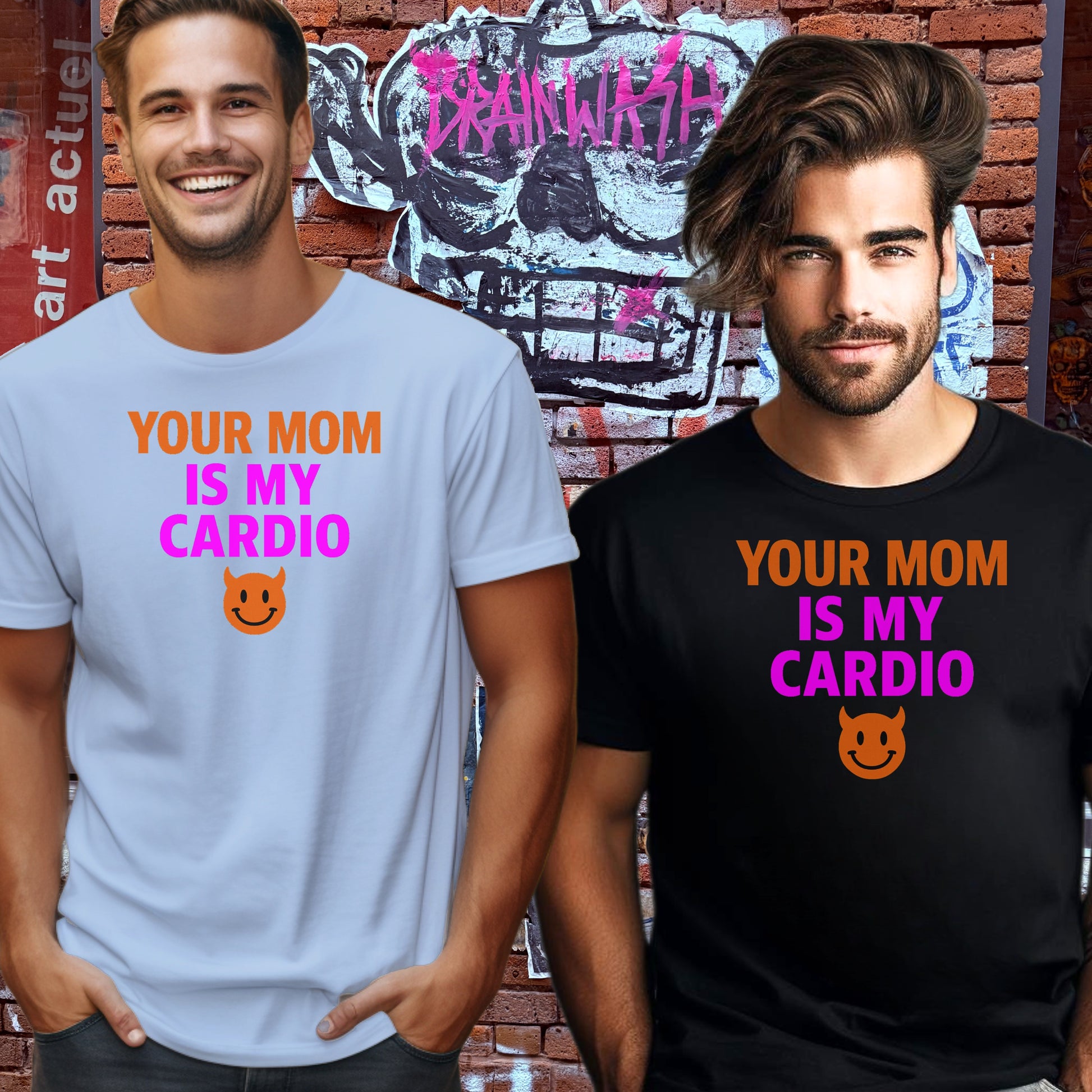 Your Mom is My Cardio Graphic Tees for Men