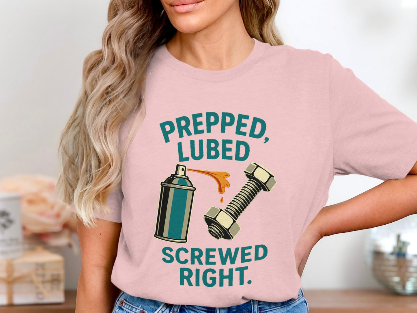 Prepped Lubed Screwed Right Graphic T-Shirt product type