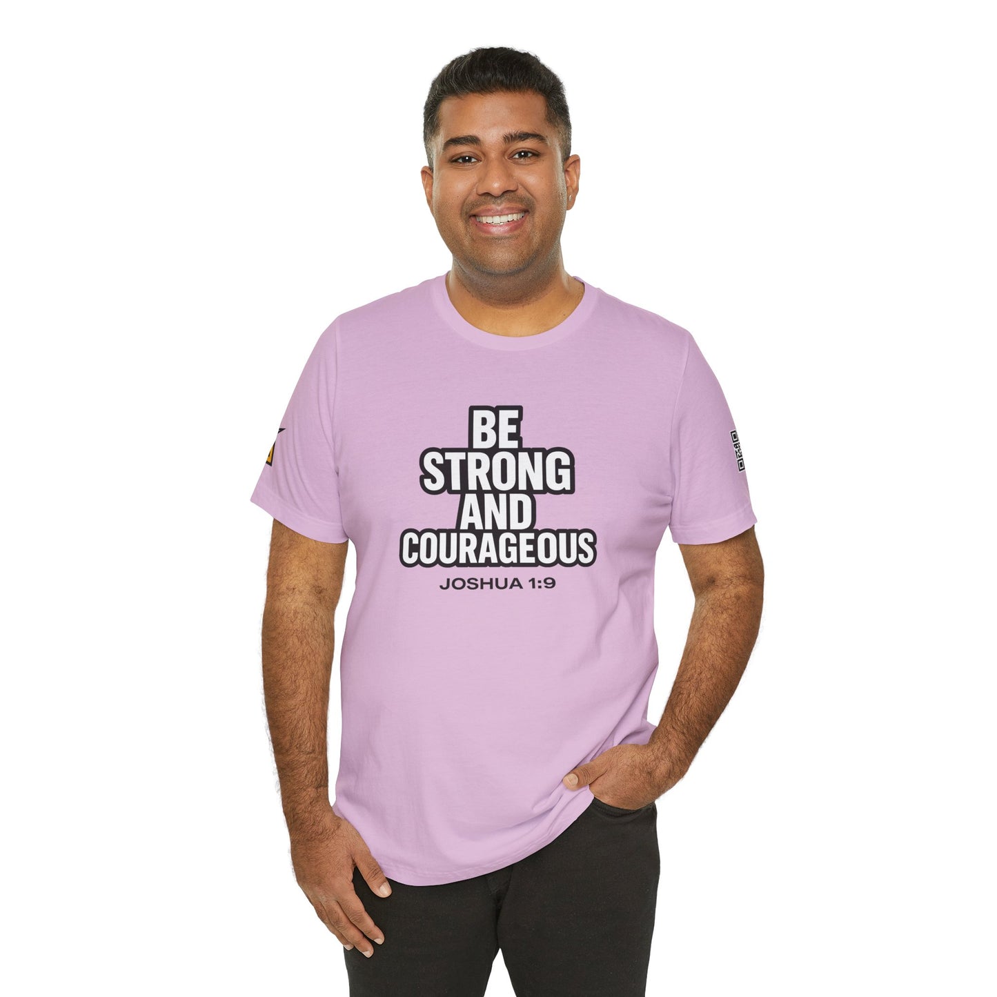 Be Strong and Courageous Graphic T-Shirt | Joshua 1:9 Christian Tee | Faith & Strength Streetwear