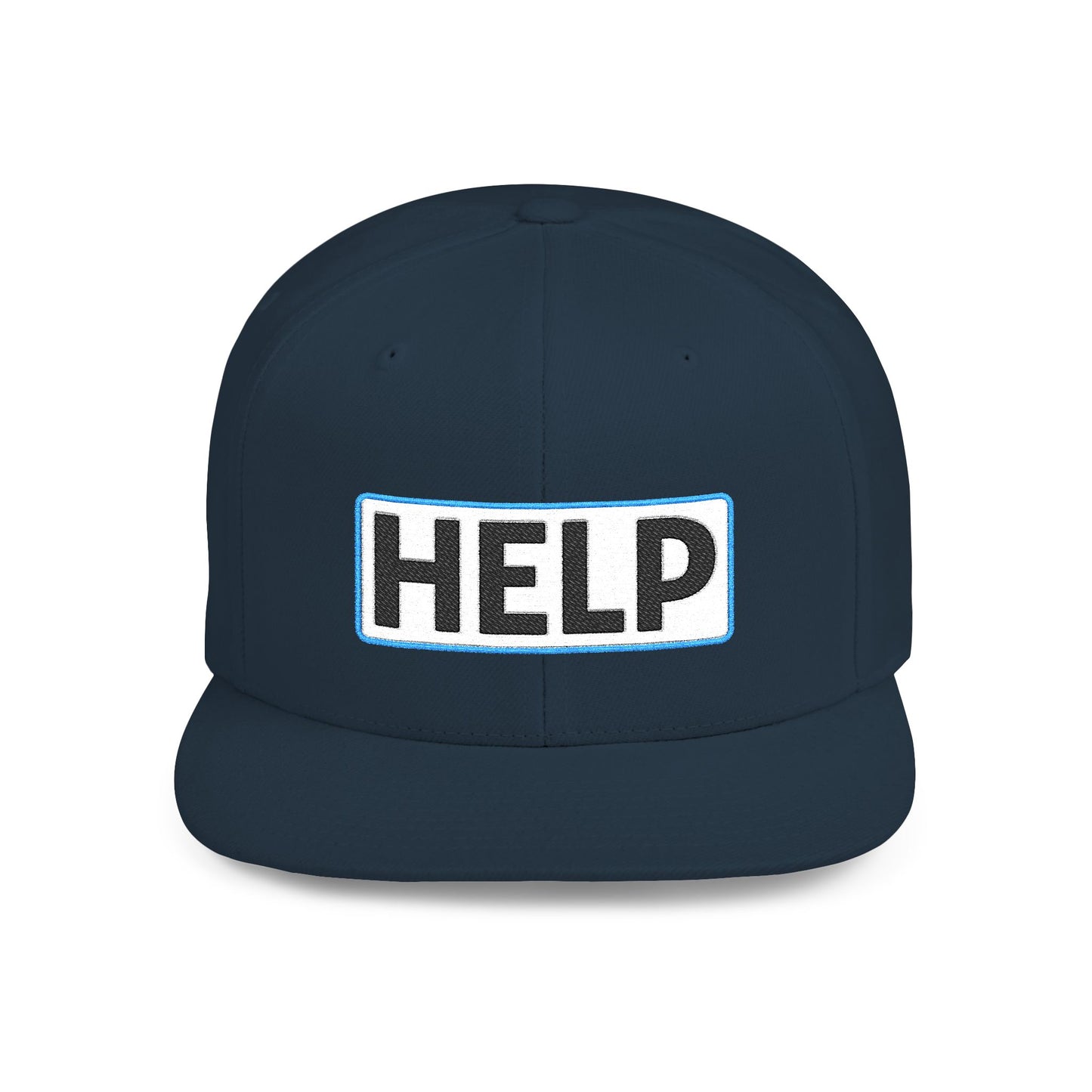 HELP Embroidered Snapback Hat | Funny Trucker Cap | Sarcastic Streetwear Hat | Festival & Everyday Cap Gift