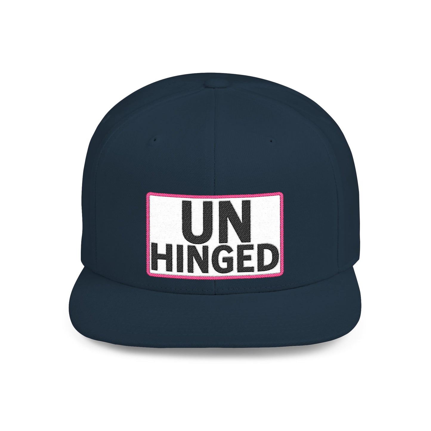 UNHINGED Embroidered Snapback Hat | Funny Statement Cap | Bold Streetwear Flat Bill | Dark Humor Gift