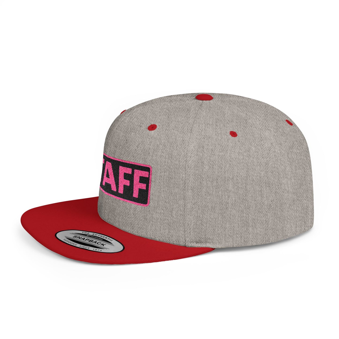 STAFF Embroidered Snapback Hat | Funny Event Crew Cap | Minimalist Streetwear Hat | Festival & Team Uniform Cap