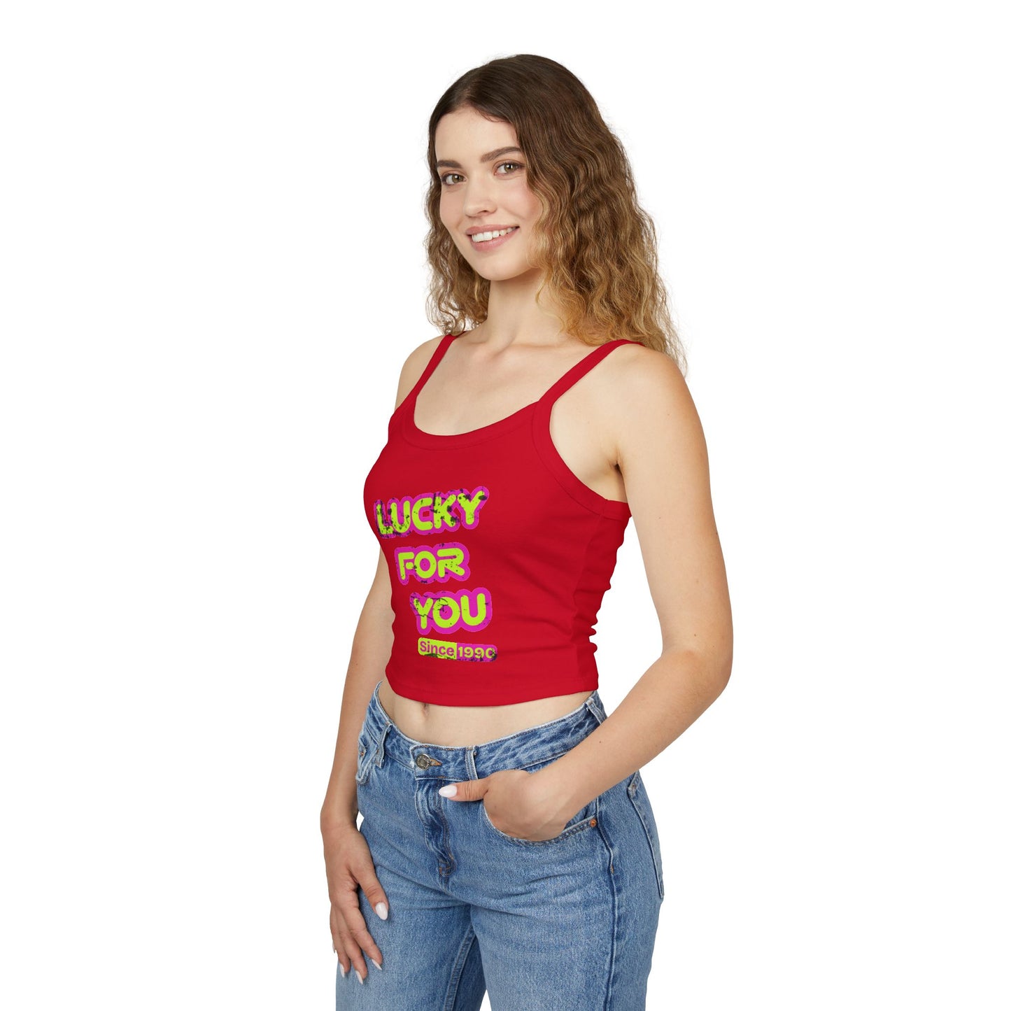 LUCKY FOR YOU SINCE 1990 | Vintage Spaghetti tank | Retro Streetwear