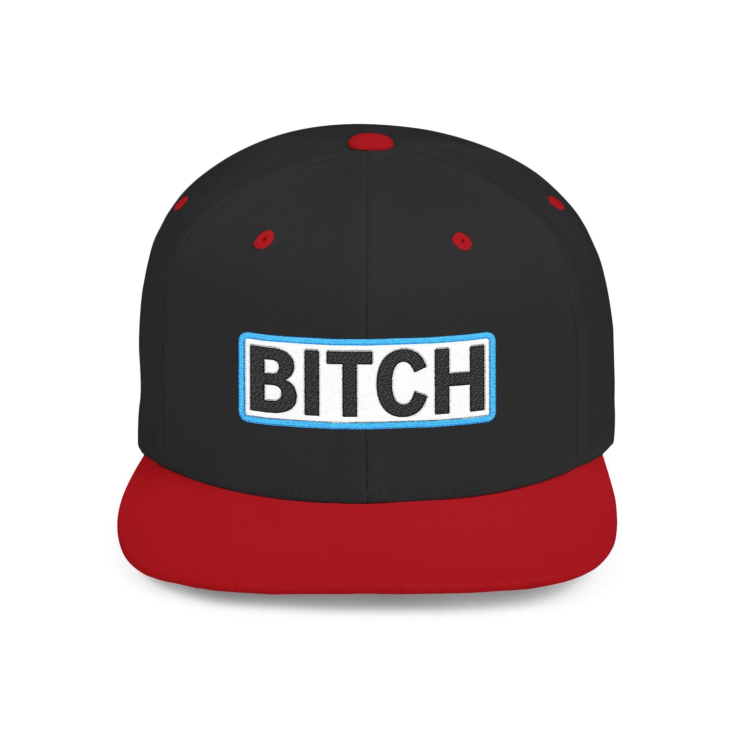 BITCH Embroidered Snapback Hat | Funny Statement Cap | Bold Streetwear Flat Bill | Conversation Starter Gift