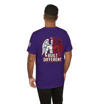 BUILT DIFFERENT Angel & Devil Graphic T-Shirt | Duality Streetwear Tee | Bold Unisex Statement Shirt