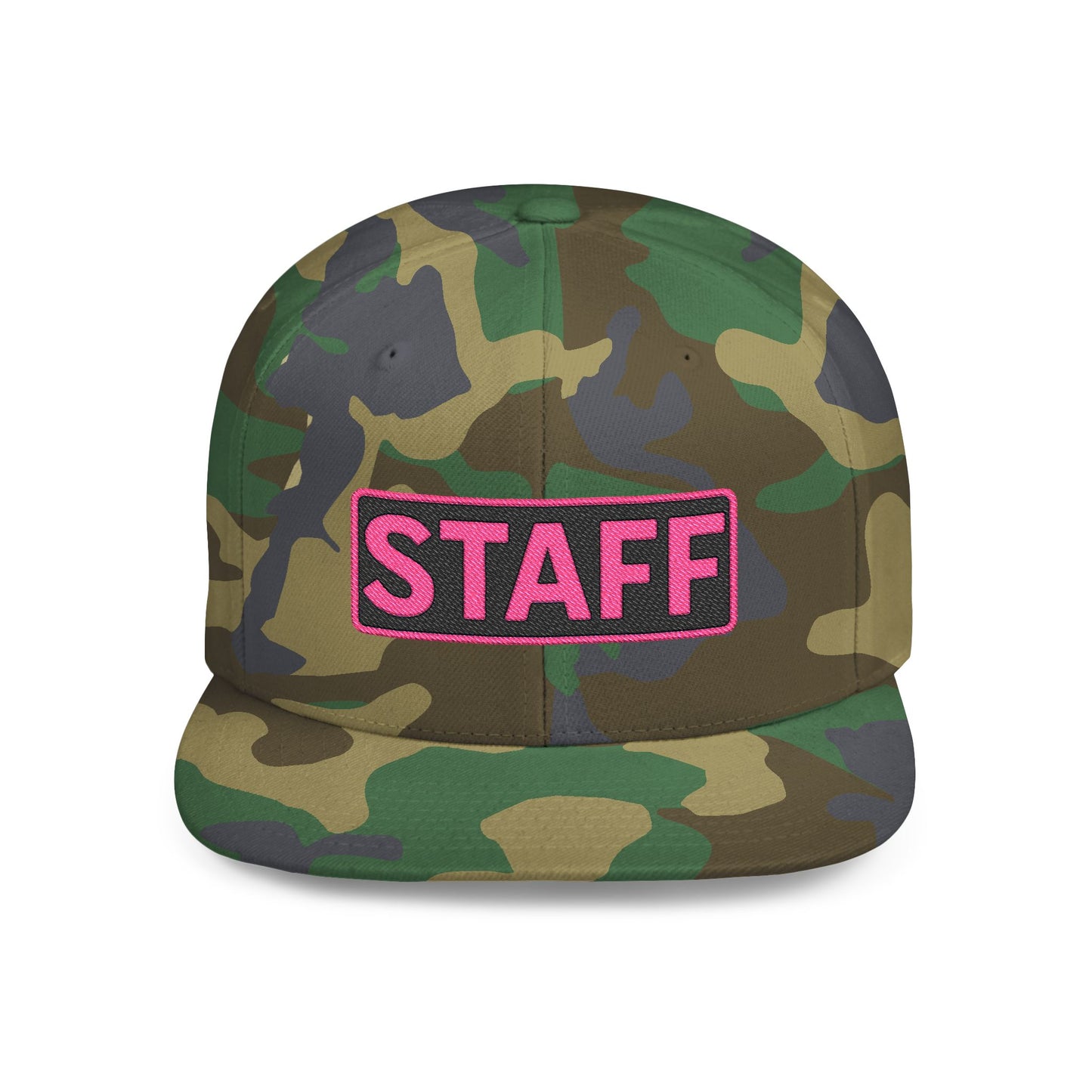 STAFF Embroidered Snapback Hat | Funny Event Crew Cap | Minimalist Streetwear Hat | Festival & Team Uniform Cap