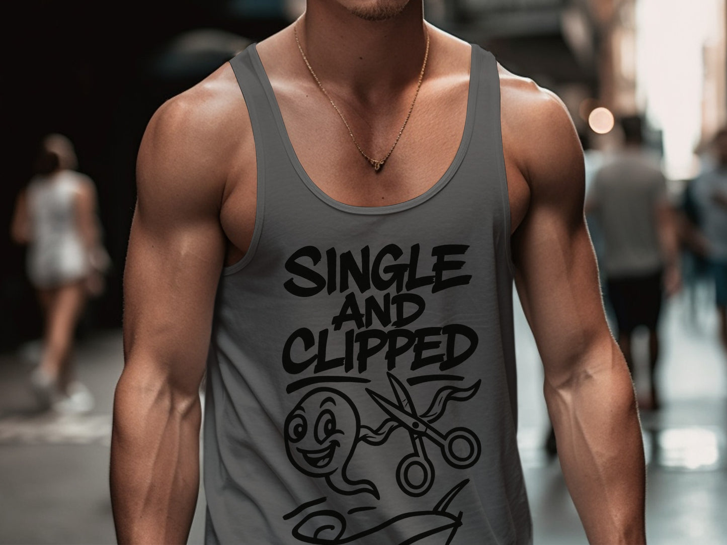 Single and Clipped Graphic Tank Top product type