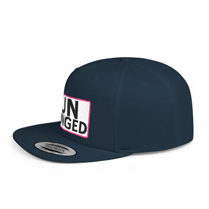UNHINGED Embroidered Snapback Hat | Funny Statement Cap | Bold Streetwear Flat Bill | Dark Humor Gift