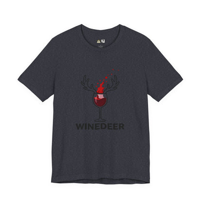 Wine Deer Authority – Unisex Bold Graphic Streetwear Tee