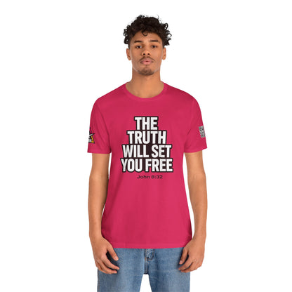 The Truth Will Set You Free Graphic T-Shirt | John 8:32 Christian Tee | Faith Streetwear Shirt