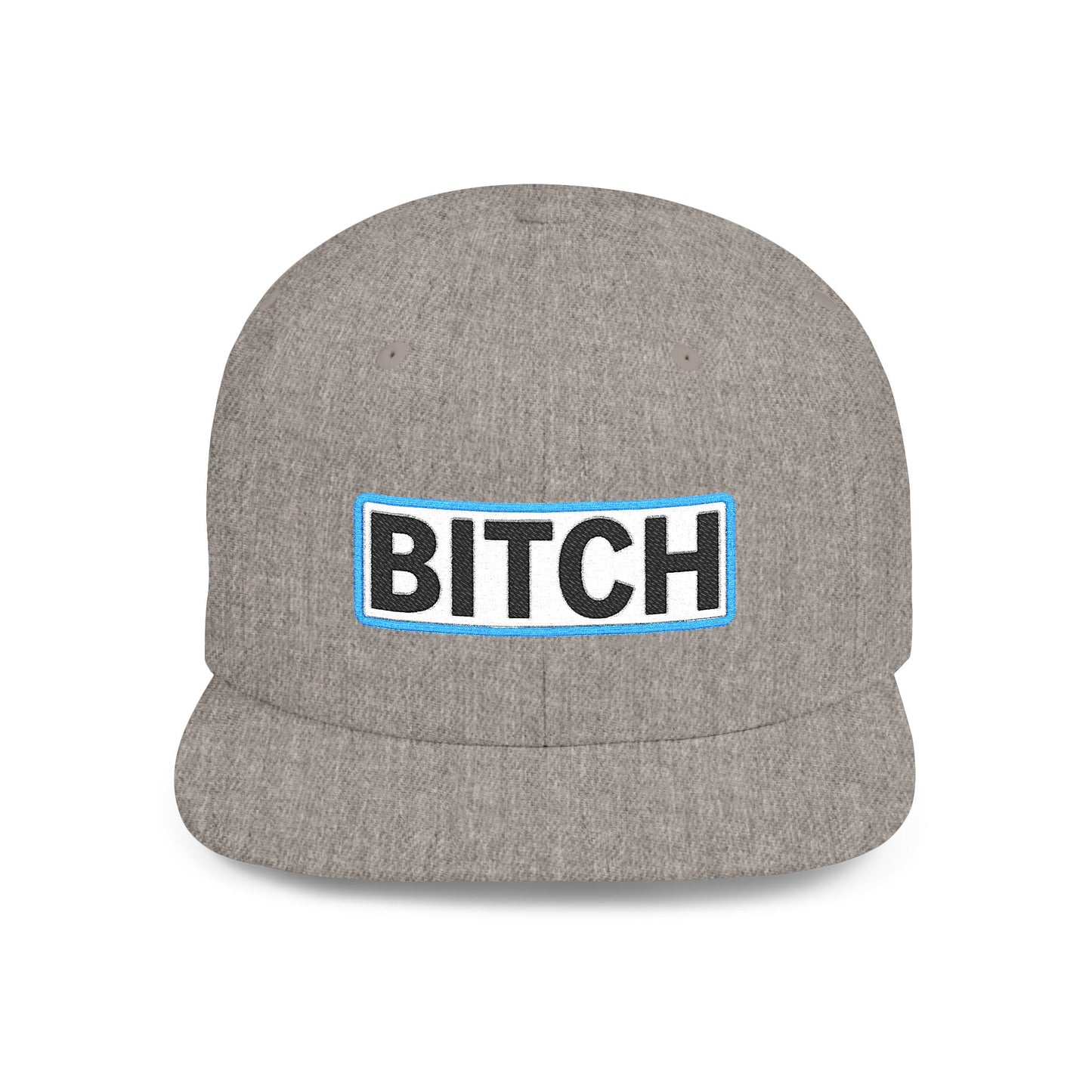BITCH Embroidered Snapback Hat | Funny Statement Cap | Bold Streetwear Flat Bill | Conversation Starter Gift