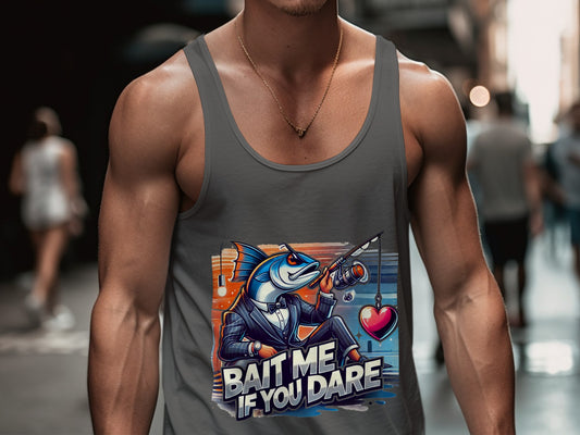 Bait Me If You Dare Graphic Men's Tank Top product