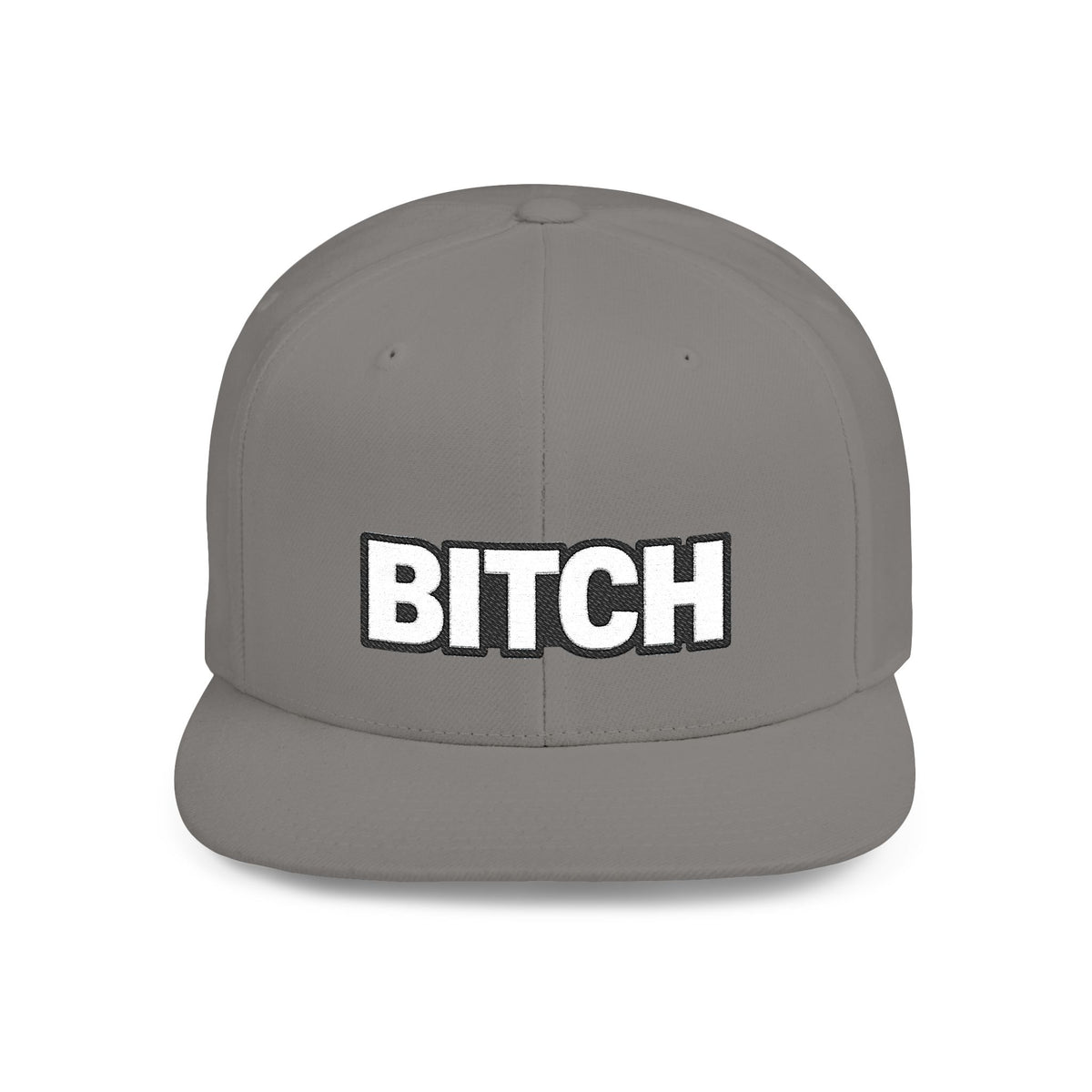 BITCH Embroidered Snapback Hat | Funny Statement Cap | Bold Streetwear Flat Bill | Conversation Starter Gift