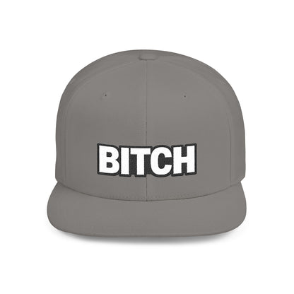 BITCH Embroidered Snapback Hat | Funny Statement Cap | Bold Streetwear Flat Bill | Conversation Starter Gift