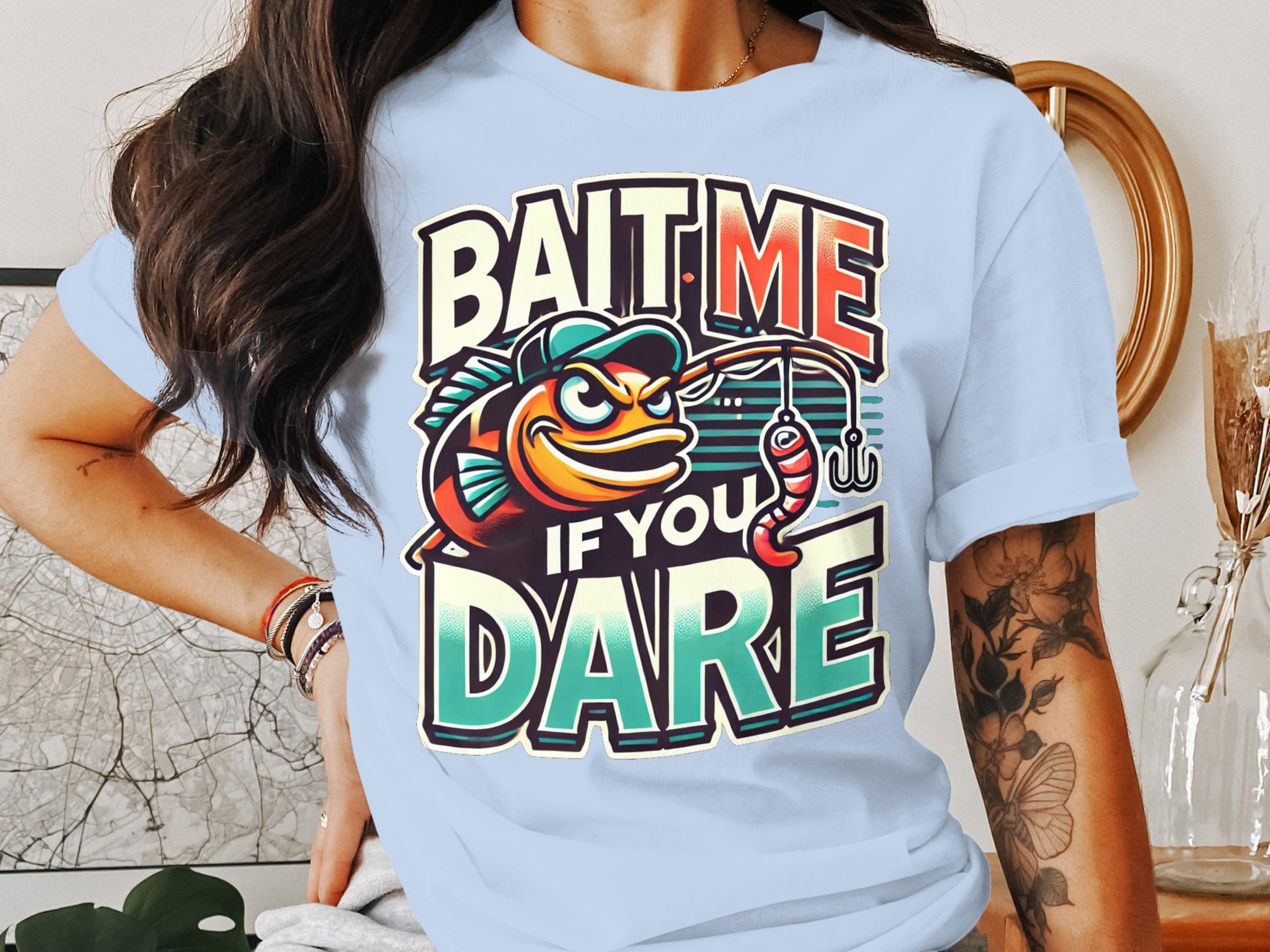 Bait Me If You Dare Graphic Fishing T-shirt product type