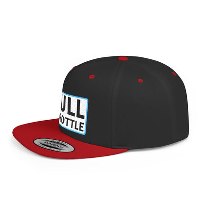 FULL THROTTLE Embroidered Flat Bill Snapback Cap | Bold Motorsport Hat | Streetwear Baseball Cap