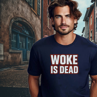 Woke Is Dead Statement Tee Ideal For Casual Wear