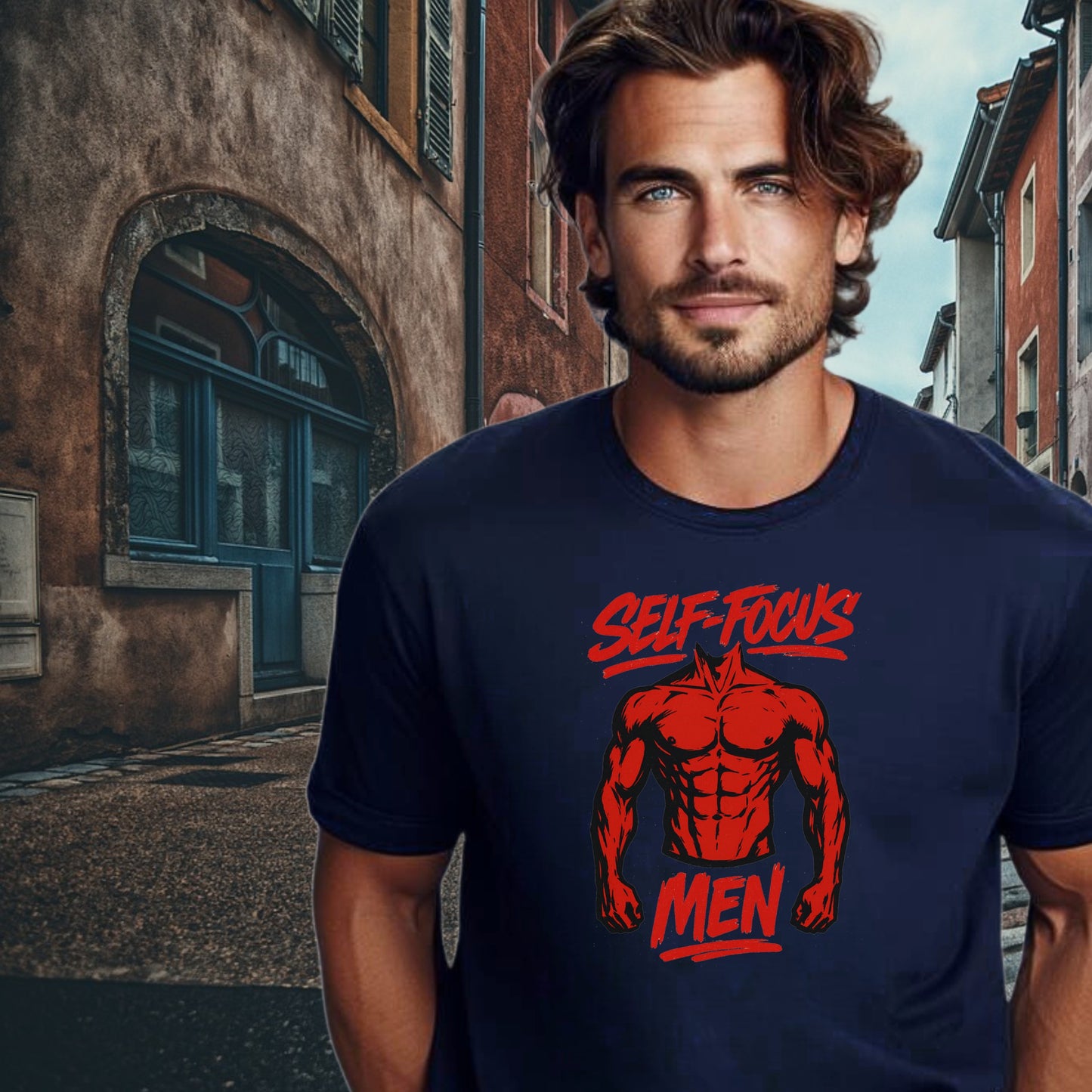 Self Focus Men Graphic Teeshirt for Fitness Enthusiasts