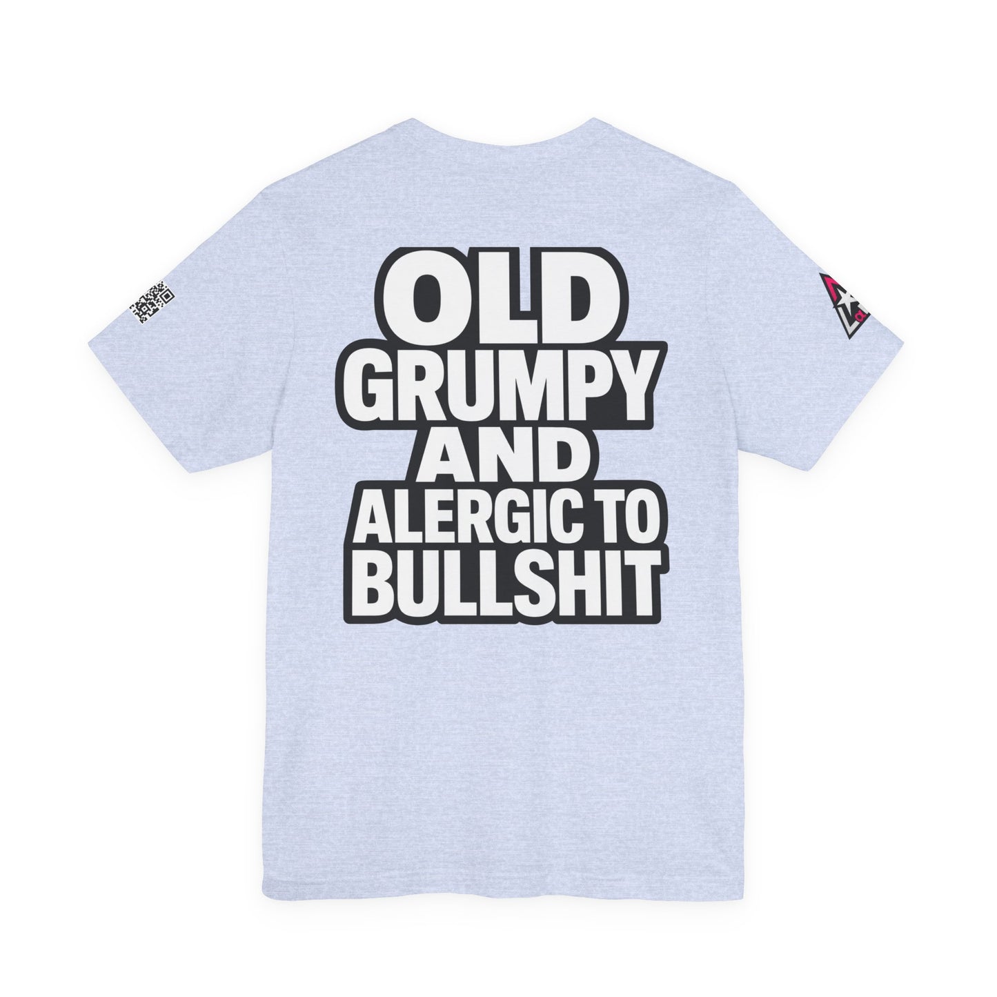 Old Grumpy & Allergic to Bullshit Graphic T-Shirt | Funny Sarcastic Tee