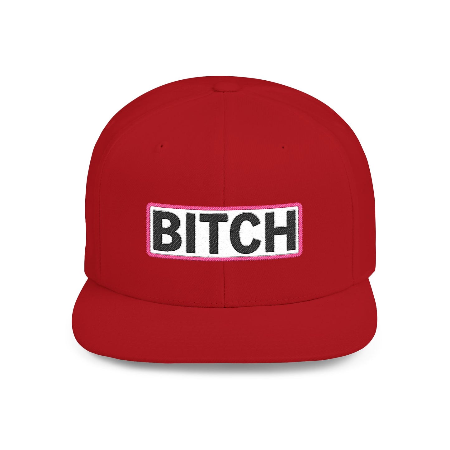 BITCH Embroidered Snapback Hat | Funny Statement Cap | Bold Streetwear Flat Bill | Conversation Starter Gift