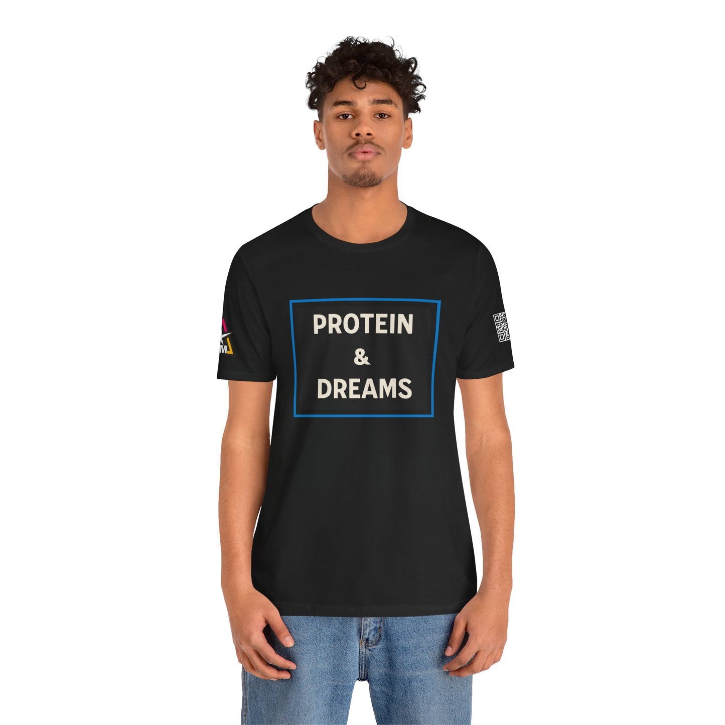 Protein & Dreams Graphic T-Shirt | Fitness Streetwear Tee | Gym Lifestyle Shirt