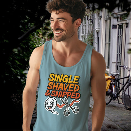 Single Shaved and Snipped Funny Design Tank Top product type