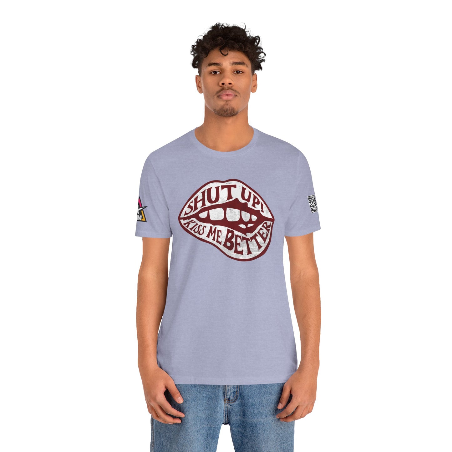 SHUT UP KISS ME BETTER Graphic T-Shirt | Flirty Lips Tee | Bold Romantic Streetwear Shirt | Unisex Graphic Tee