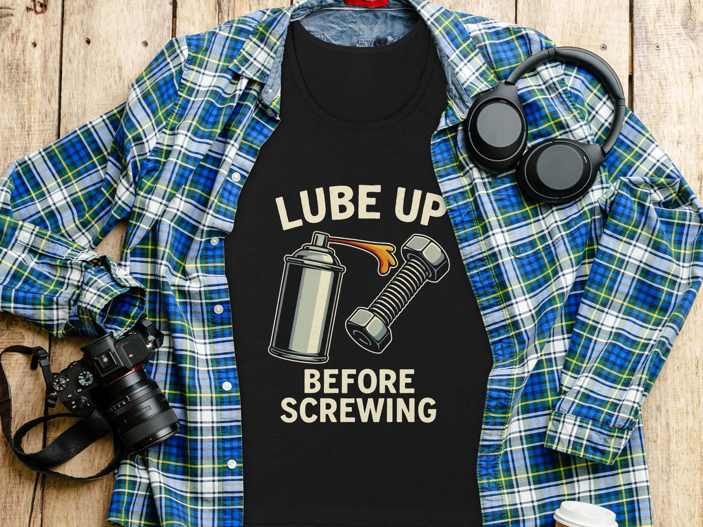 Lube Up Before Screwing Graphic Tee Shirt product type