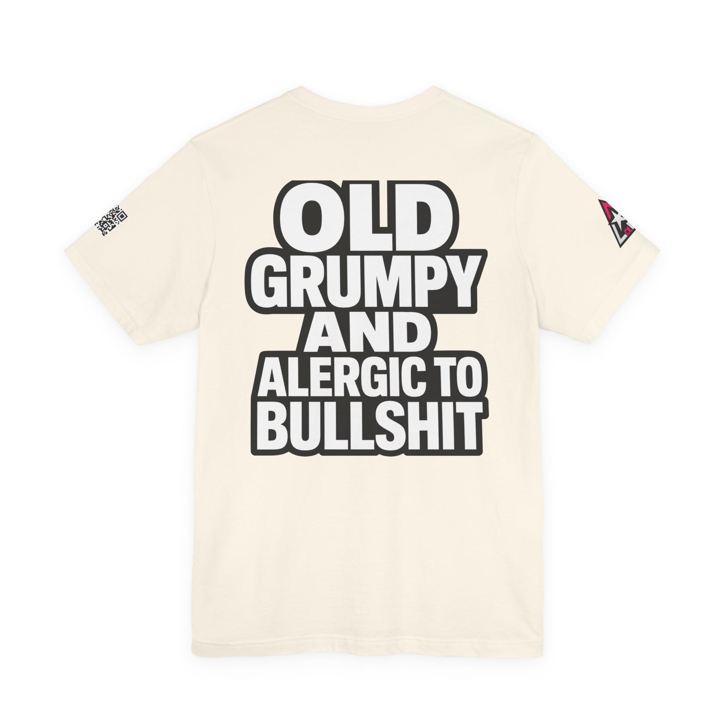Old Grumpy & Allergic to Bullshit Graphic T-Shirt | Funny Sarcastic Tee