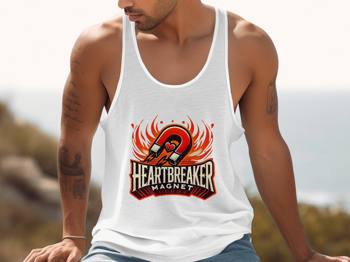 Heartbreaker Magnet Graphic Design Tank Top product type