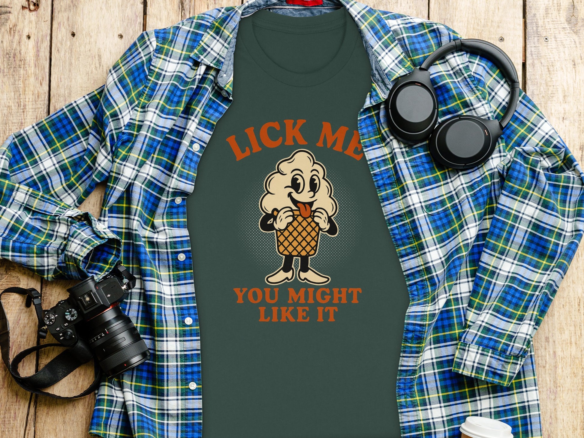 Lick Me You Might Like It Ice Cream Graphic Shirt
