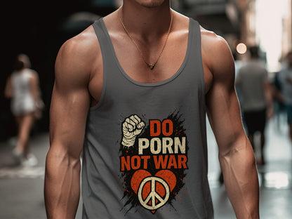 Do Porn Not War Peace Sign Men Tank Top Product