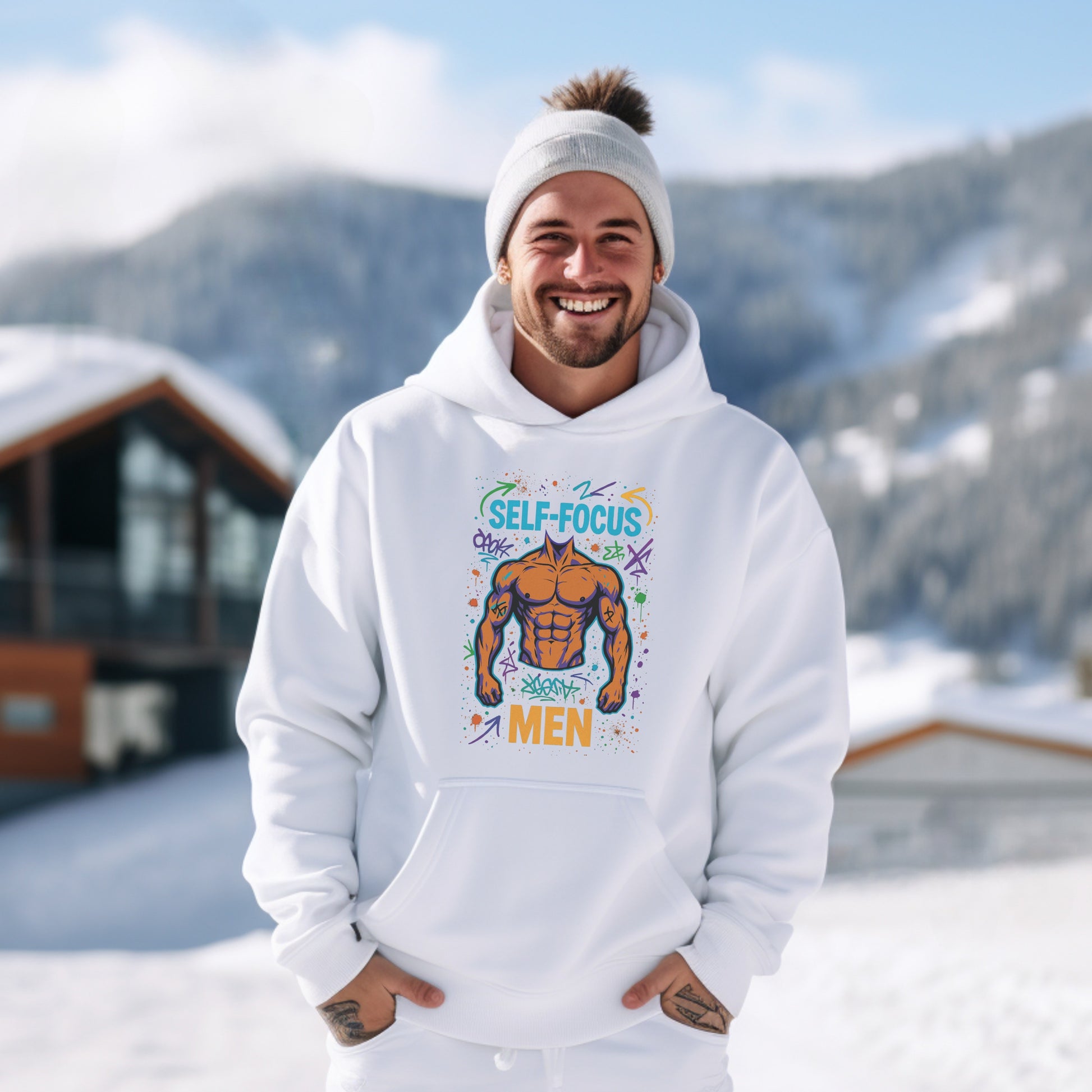 Self Focus Men Graphic Hoodie Winter Season product type