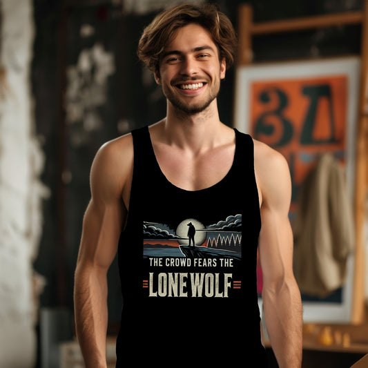 The Crowd Fears The Lone Wolf Graphic Tank Top product type