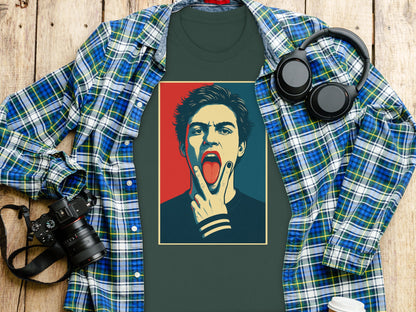 Vibrant Pop Art Style Portrait Graphic T-Shirt