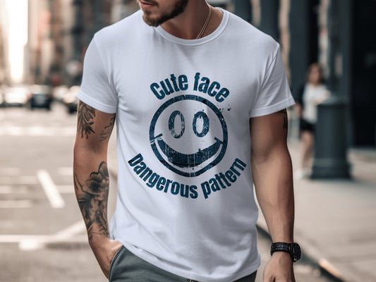 Cute Face Dangerous Pattern Graphic T-Shirt product